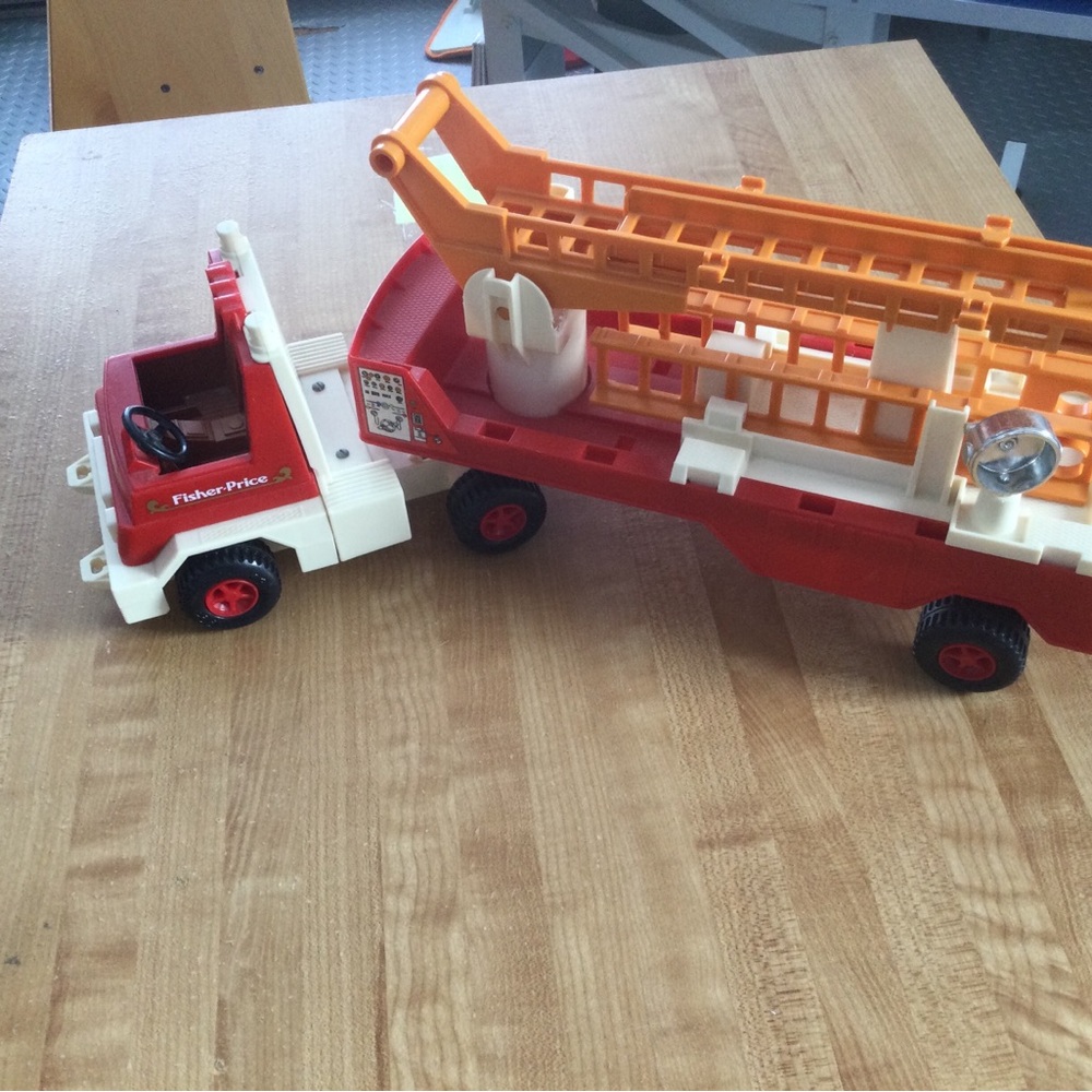 Vintage Fisher Price Husky Helpers Fire Truck